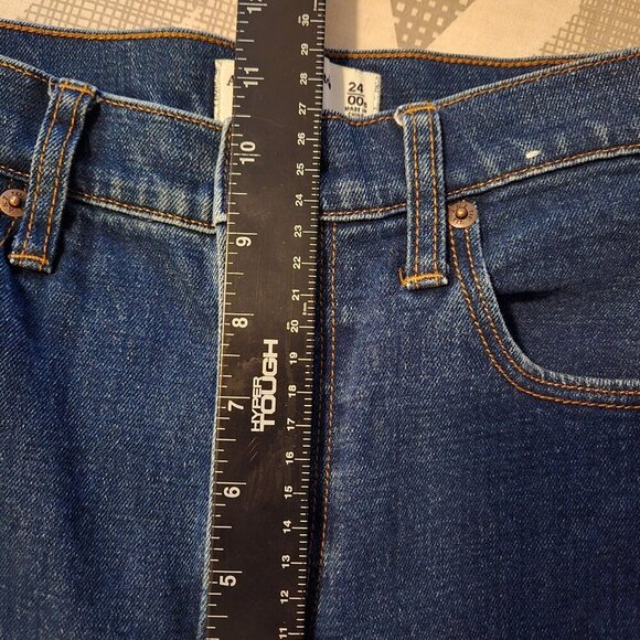 Abercrombie & Fitch Ankle Straight Jeans Size 00 24 Ultra High Rise Classic Blue - Picture 7 of 11